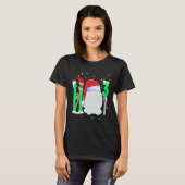 Christmas Ho Ho X 3 Golf Holiday Santa Hat Xmas Tシャツ (正面フル)