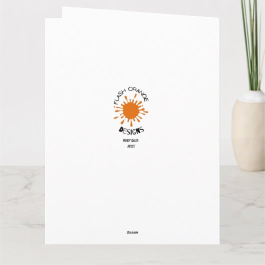 Christmas Holiday Autism awareness greeting card カード (裏面)