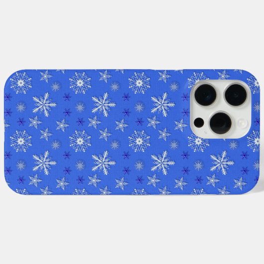 christmas holiday blue pattern Case-Mate iPhoneケース (裏面 (横))