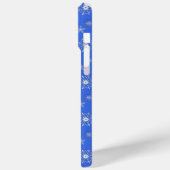 christmas holiday blue pattern Case-Mate iPhoneケース (裏面 / 左)