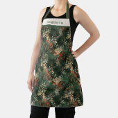 Christmas Holiday Botanical Personalized エプロン (インサイチュ)