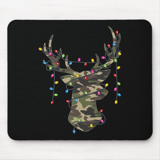 Christmas Holiday Camo Hunting Reindeer Deer Xmas マウスパッド (正面)