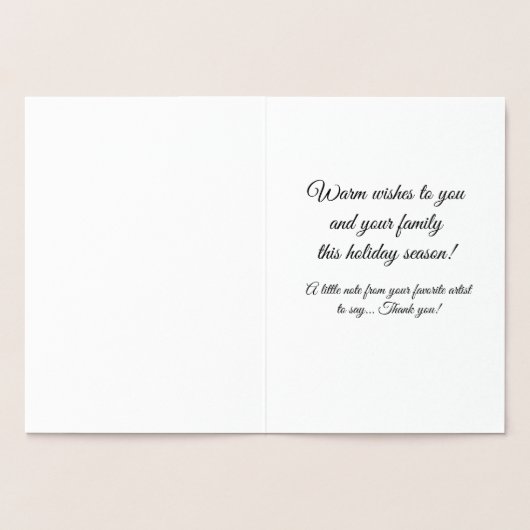 Christmas Holiday Card 箔カード (内部)