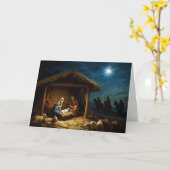 Christmas Holiday Card Baby Jesus Series #1 カード (黄色い花)