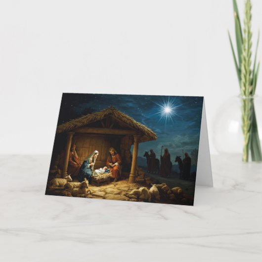 Christmas Holiday Card Baby Jesus Series #1 カード (正面)