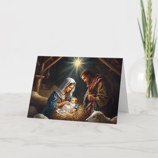 Christmas Holiday Card Baby Jesus Series #2 カード (正面)