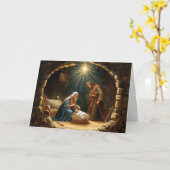 Christmas Holiday Card Baby Jesus Series #3 カード (黄色い花)
