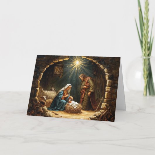 Christmas Holiday Card Baby Jesus Series #3 カード (正面)