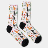 Christmas Holiday Cat Socks For Cat Lovers ソックス (右)