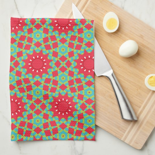 Christmas Holiday Charm Pattern  キッチンタオル (四つ折り)