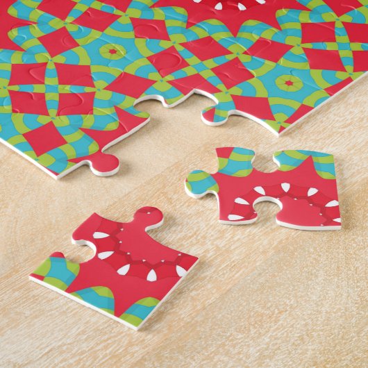 Christmas Holiday Charm Pattern ジグソーパズル (側面)