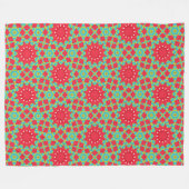 Christmas Holiday Charm Pattern フリースブランケット (正面(横))