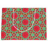 Christmas Holiday Charm Pattern  ラージペーパーバッグ (正面)