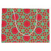 Christmas Holiday Charm Pattern  ラージペーパーバッグ (裏面)