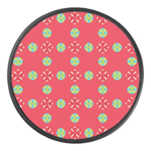 Christmas Holiday Charm Pattern 03 -  アイスホッケーパック (正面)