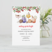 christmas Holiday Cocktail Party Invitation  招待状 (スタンド正面)