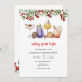 christmas Holiday Cocktail Party Invitation  招待状 (正面/裏面)