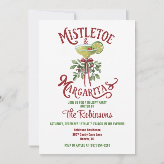 Christmas Holiday Cocktail Party Invitation 招待状 (正面)