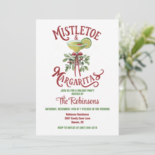 Christmas Holiday Cocktail Party Invitation 招待状 (スタンド正面)