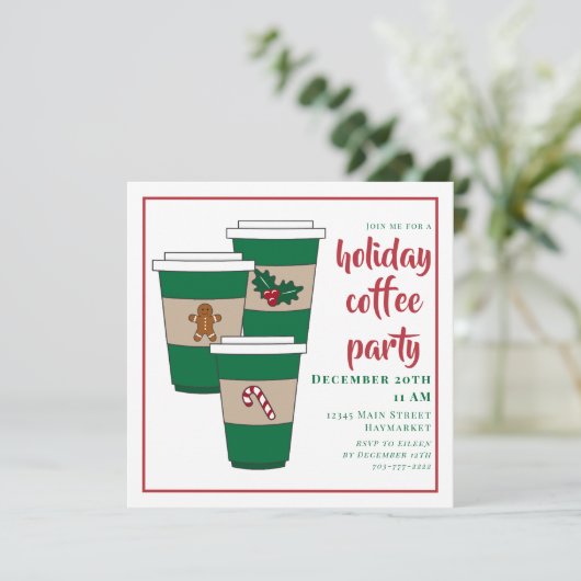 Christmas Holiday Coffee Bar  招待状 (スタンド正面)