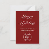 Christmas Holiday Company Logo ノートカード (正面)