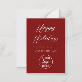 Christmas Holiday Company Logo ノートカード