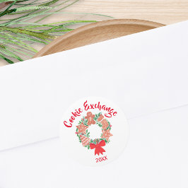 Christmas Holiday Cookie Exchange ラウンドシール