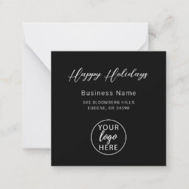 Christmas Holiday Custom Business Logo ノートカード