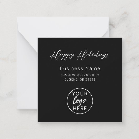 Christmas Holiday Custom Business Logo ノートカード (正面)