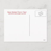 Christmas Holiday Cute Kitten Cat in Bubble Bath  シーズンポストカード (裏面)