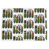 Christmas Holiday Dill Pickles Gift Bag ラージペーパーバッグ (正面)