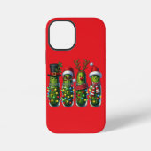 Christmas Holiday Dill Pickles Red iPhone Case iPhoneケース (裏面)