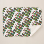 Christmas Holiday Dill Pickles Sherpa Blanket シェルパブランケット (正面(横))