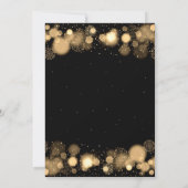 Christmas Holiday Dinner Party Winter Gold Bow 招待状 (裏面)