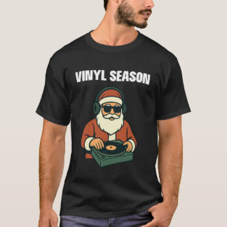 Christmas Holiday DJ, Vintage Vinyl Records, Retro Tシャツ