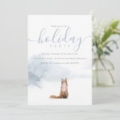 Christmas Holiday Family Party Winter Woodland Fox 招待状 (スタンド正面)