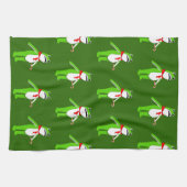 Christmas Holiday Frog Gift Kitchen Towel キッチンタオル (横)