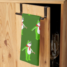 Christmas Holiday Frog Gift Kitchen Towel キッチンタオル