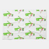 Christmas Holiday Frog Gift Kitchen Towel キッチンタオル (横)