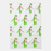 Christmas Holiday Frog Gift Kitchen Towel キッチンタオル (縦)