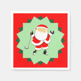 Christmas Holiday Golf Party スタンダードカクテルナプキン