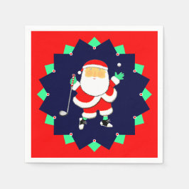 Christmas Holiday Golf Party スタンダードカクテルナプキン