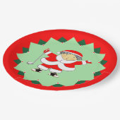 Christmas Holiday Golf Party ペーパープレート (アングル)