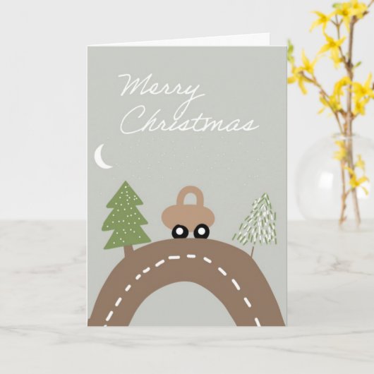 Christmas Holiday greeting card カード (黄色い花)