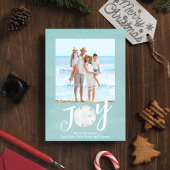 Christmas Holiday Joy Photo Simple Beach Budget  シーズンポストカード