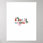 Christmas Holiday Let It Snow Poster ポスター (正面)