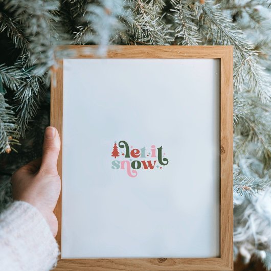 Christmas Holiday Let It Snow Poster ポスター