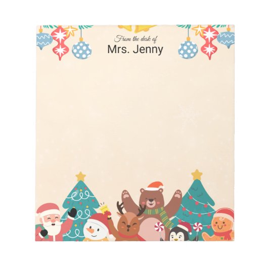 Christmas Holiday Lights Drawings Notepad ノートパッド (正面)