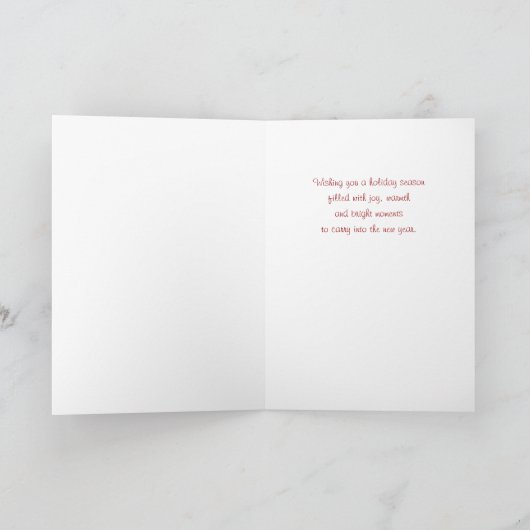 Christmas Holiday Merry and Bright Snowman カード (内部)