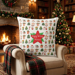 Christmas holiday modern simple winter  クッション